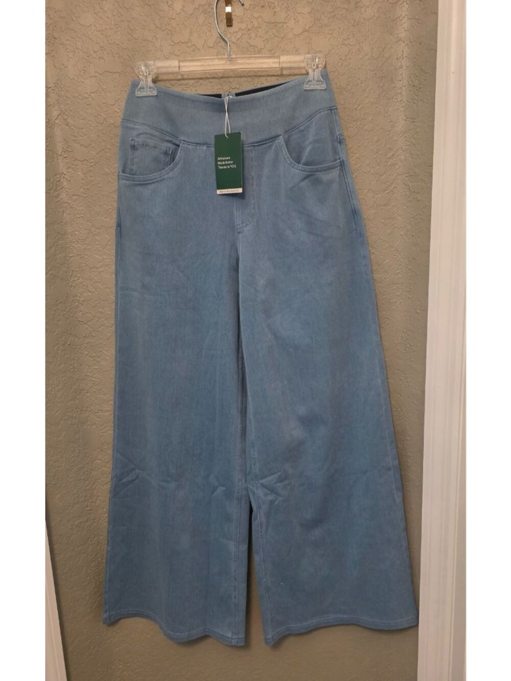 Halara Flex High Waist Baggy Wide Leg Pull On Jeans size S NEW Petite Length